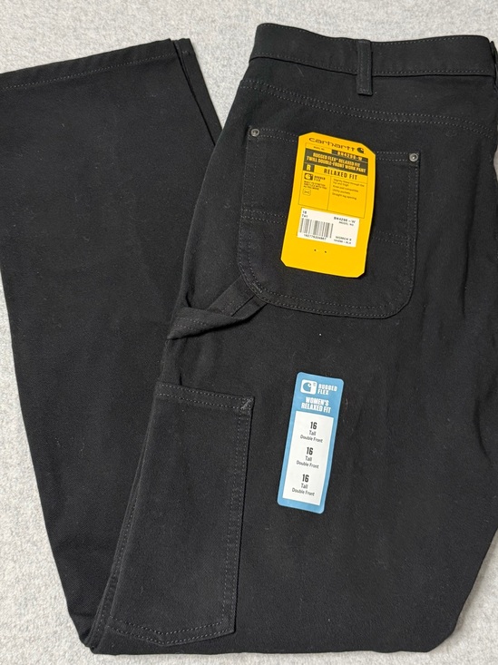 Carhartt Pants - Carhartt Women’s 16 Tall Rugged Flex Double Front Work Pants Black NWT